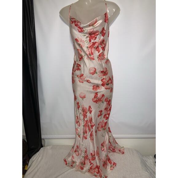 august silk Other - VINTAGE Y2K FLORAL SILK SLIP DRESS LINGERIE AUGUST SILK SIZE MEDIUM